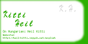 kitti heil business card